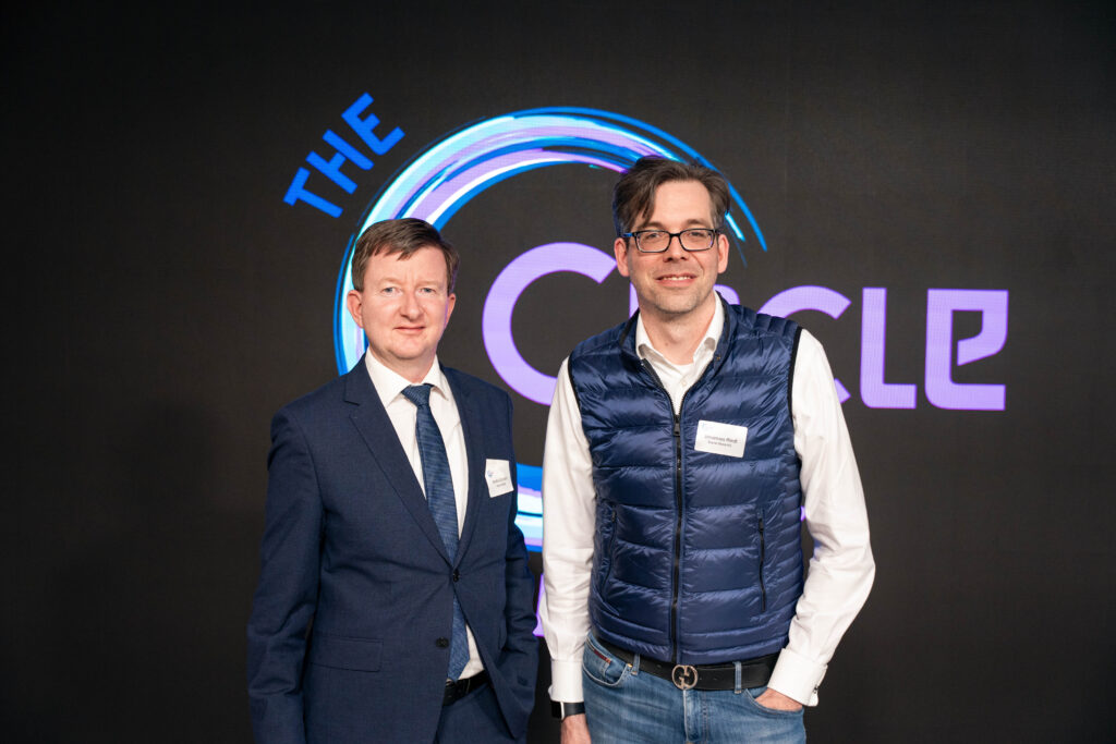 André Albrecht und Johannes Riedl von sopra steria beim Finfluencer Circle No. 13