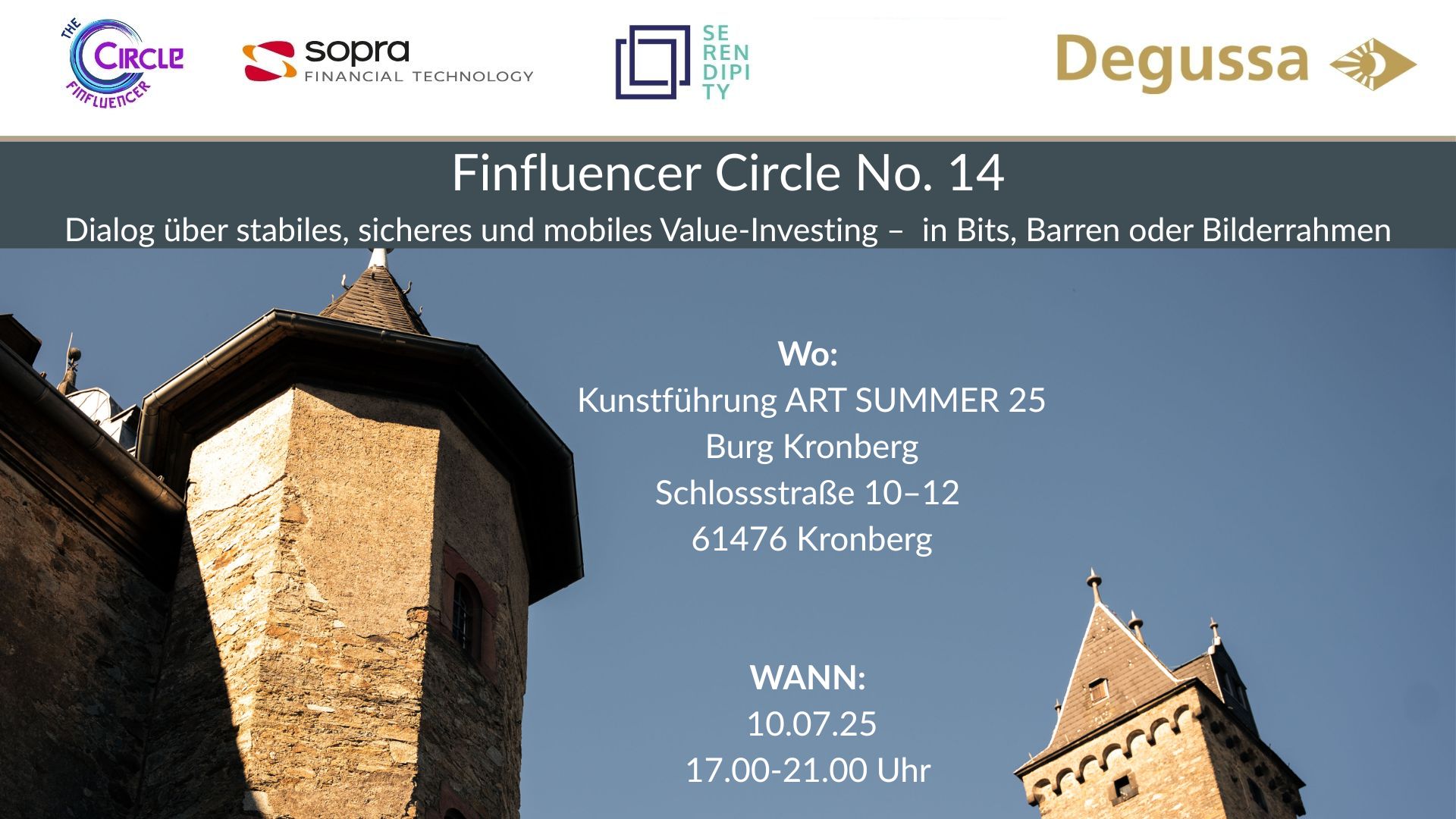Einladung zum 14. FinFluencer Circle über stabile, sichere und mobile Werte