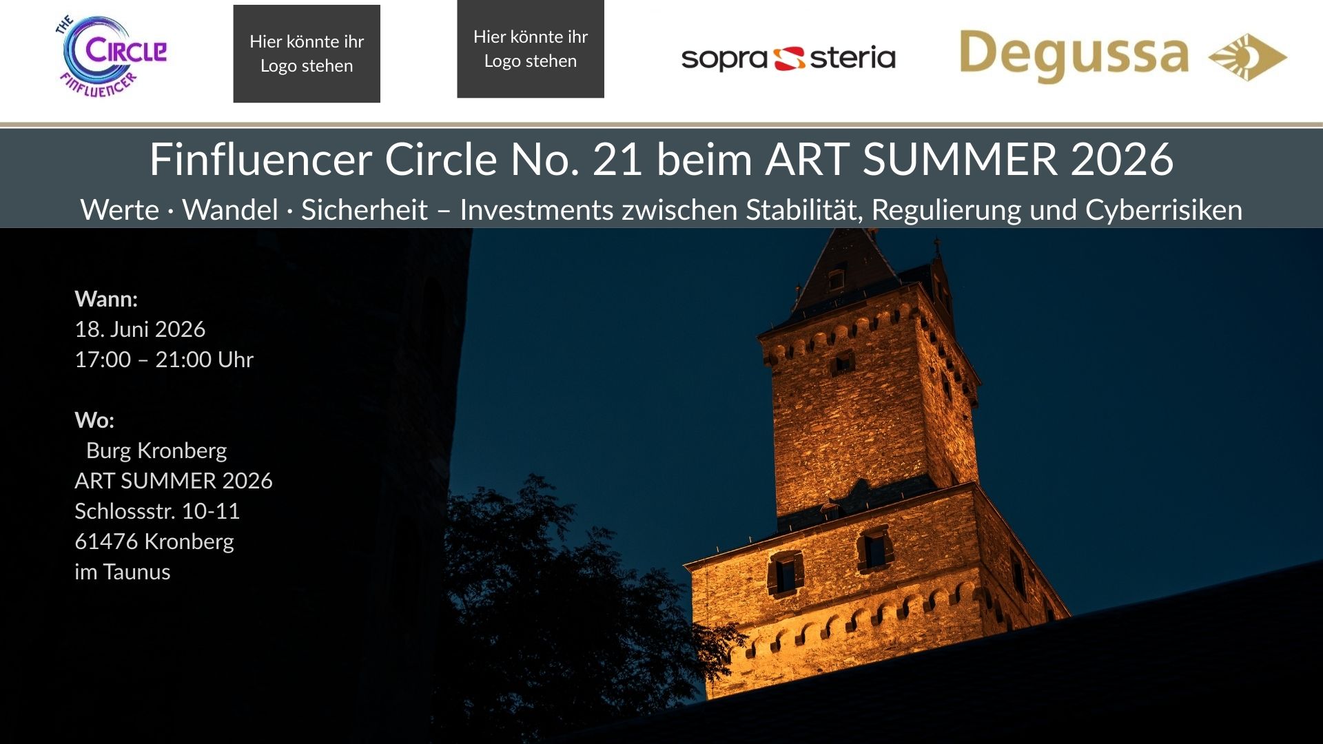 Finfluencer Circle No. 21: Werte · Wandel · Sicherheit – Investments zwischen Stabilität, Regulierung und Cyberrisiken