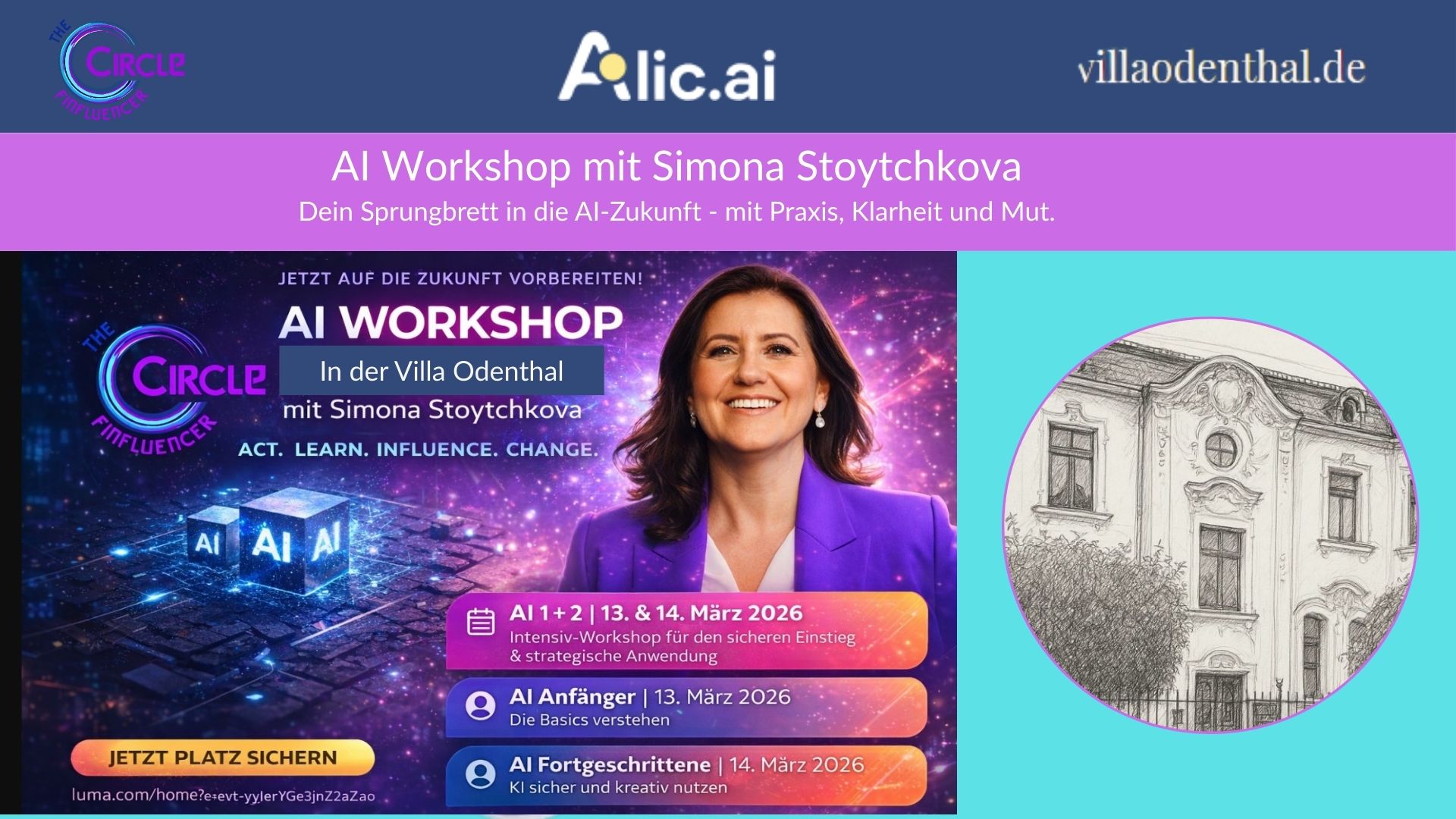 AI Workshop mit Simona Stoytchkova powered by Finfluencer Circle 🚀 Dein Sprungbrett in die AI-Zukunft mit Praxis, Klarheit und Mut