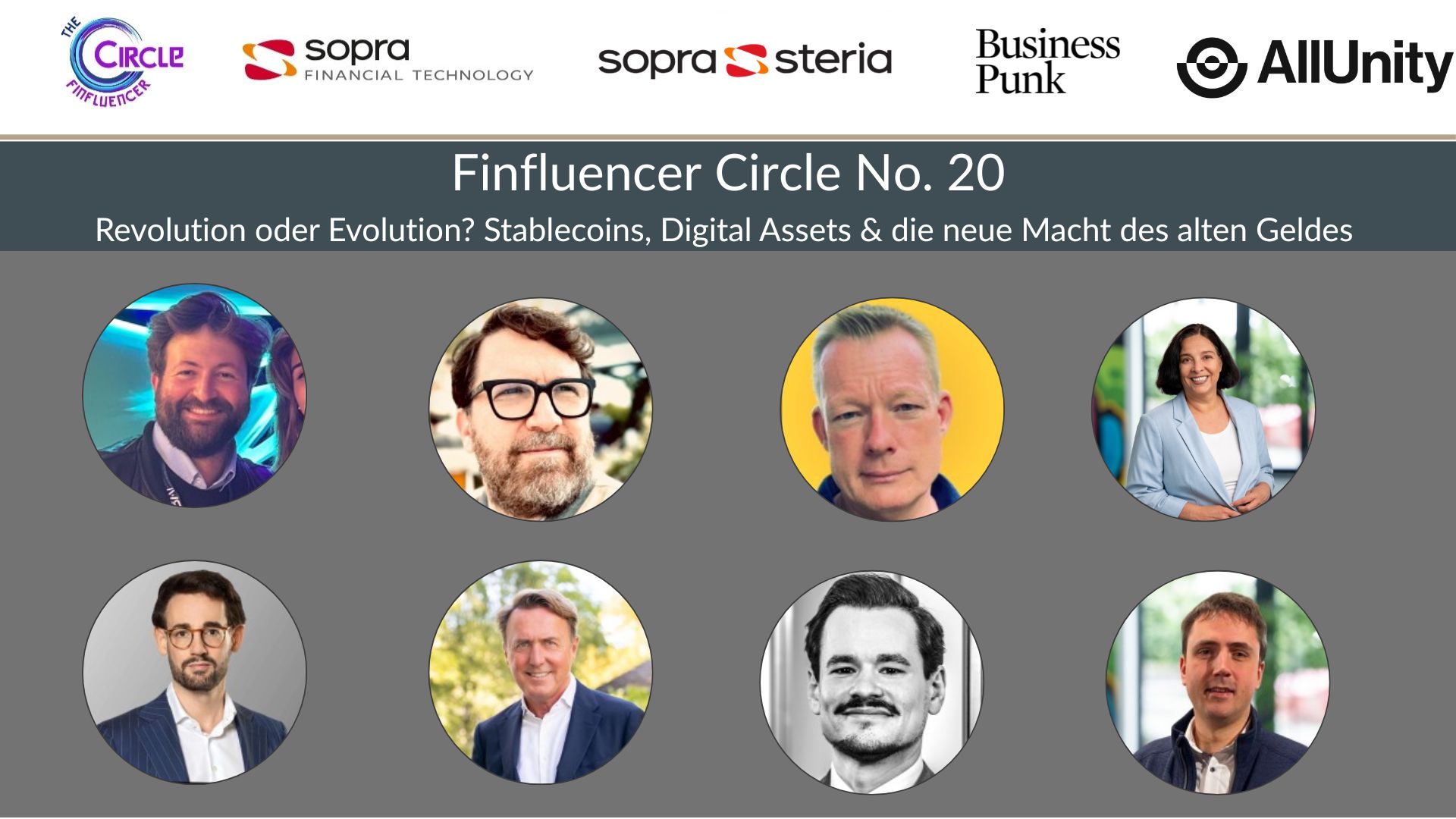 Speaker Finfluencer Cicle No. 20 Revolution oder Evolution Stablecoins, Digital Assets & die neue Macht des alten Geldes  (1)