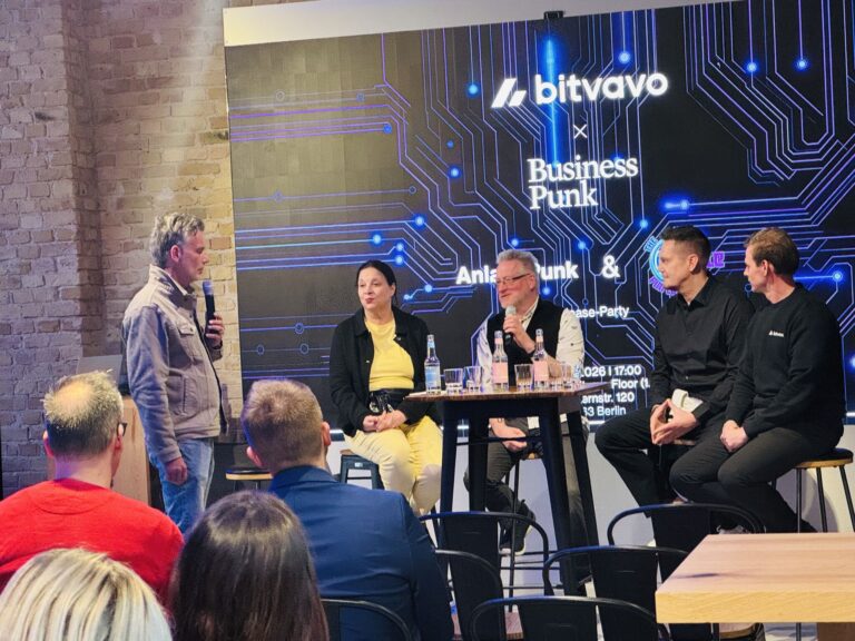 bitvavo und Business Punk & AnlagePunk ReleaseParty mit Finfluencer Circle Flash-Talk